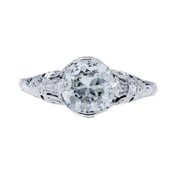 A Pretty Vintage Platinum and Diamond Engagement Ring | Robertson