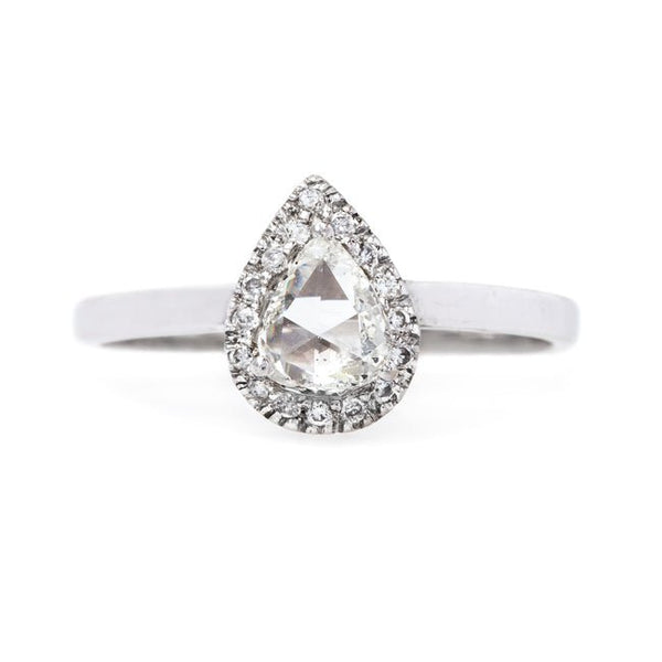 Unique Pear Shaped Rose Cut Diamond Ring | Rockwood from Trumpet & Horn