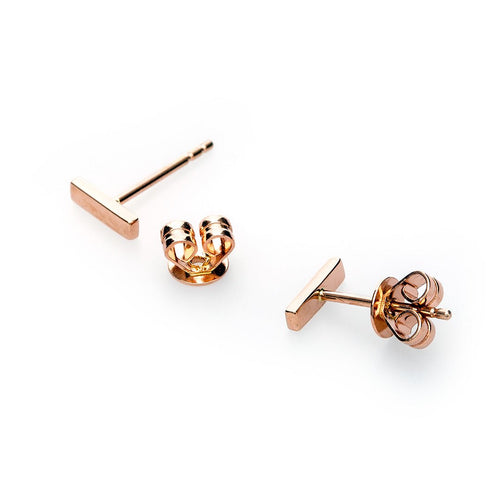 Minimalist Gold Bar Earrings from Trumpet & Horn