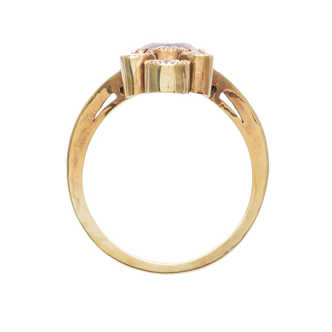 Ruby Tiara Ring | Vintage Inspired Victorian Engagement Ring