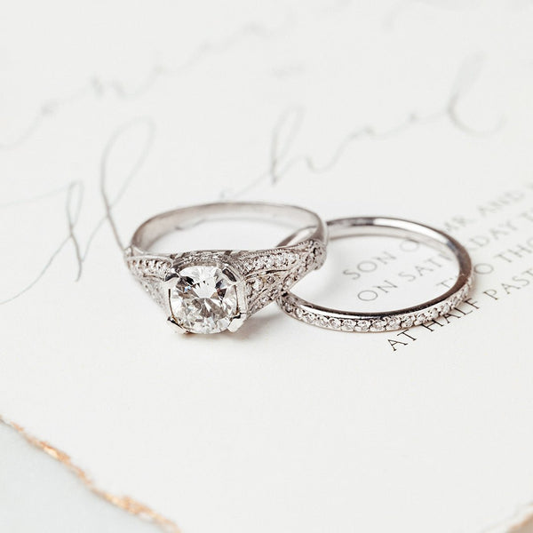 Art Deco Inspired Diamond Engagement Ring | Rushmore