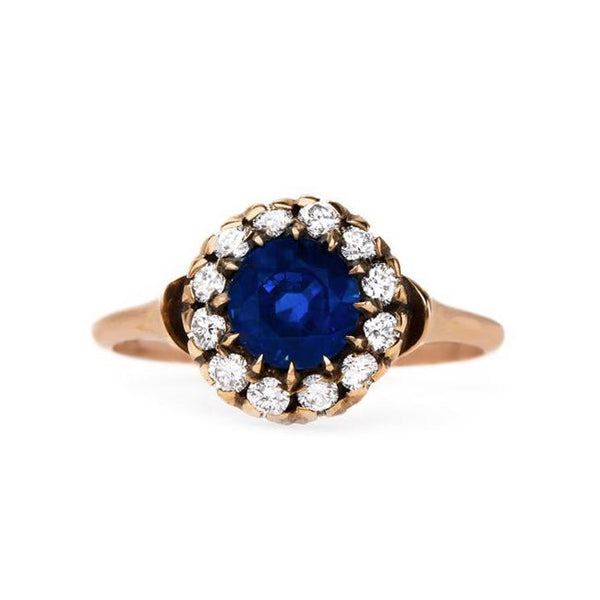 Perfectly Handcrafted Sapphire and Diamond Ring | Smokey Hill from Trumpet & Horn