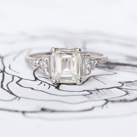 Feminine Emerald Cut Engagement Ring | Seabring from Trumpet & Horn