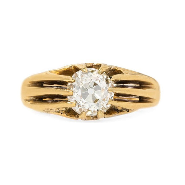 Selma vintage Old Mine Cut diamond engagement ring from Trumpet & Horn