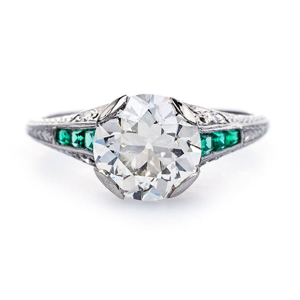 Exceptional Art Deco Ring with Almost 2 Carat Diamond | Shenandoah from Trumpet & Horn