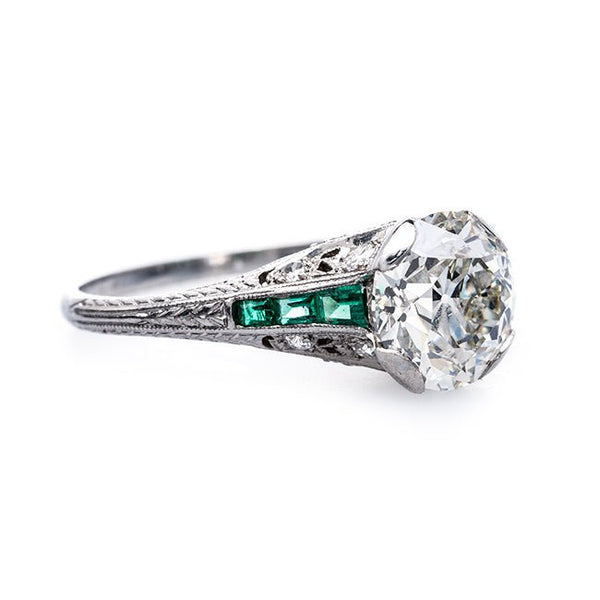 Exceptional Art Deco Ring with Almost 2 Carat Diamond | Shenandoah from Trumpet & Horn