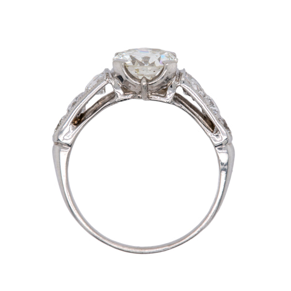 Fabulous Platinum Diamond Ring of Late Art Deco Era | Silver Springs ...