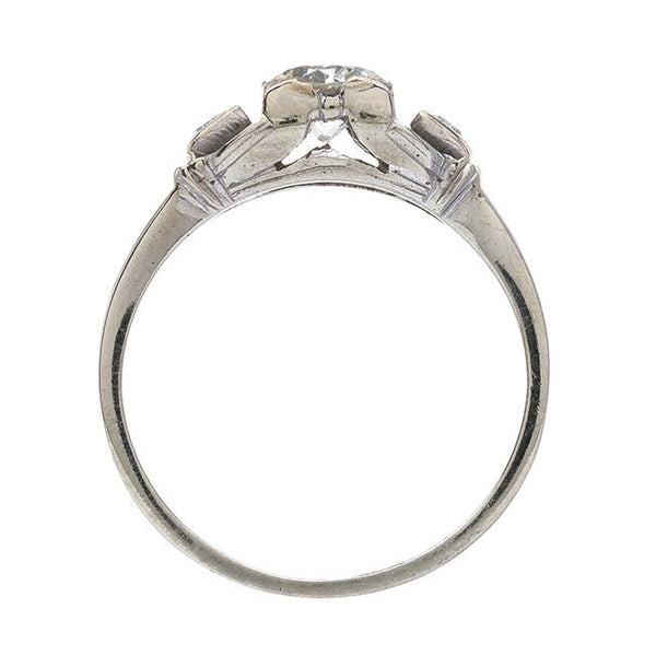 Adorable Late Art Deco Three Stone Ring | Silver Star from Trumpet & Horn