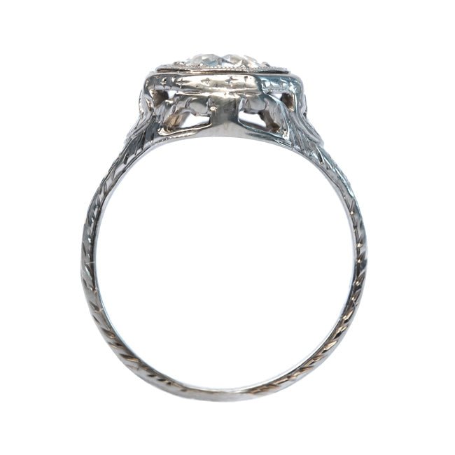 Silverton vintage Edwardian era Old European Cut diamond solitaire engagement ring from Trumpet & Horn