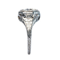 Silverton vintage Edwardian era Old European Cut diamond solitaire engagement ring from Trumpet & Horn