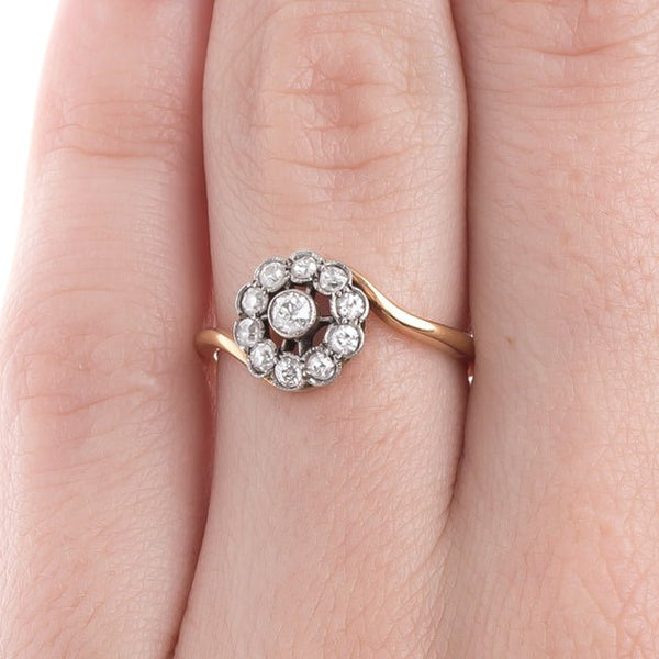 Adorable Old Mine Cut Diamond Art Nouveau Engagement Ring | SoHo from Trumpet & Horn