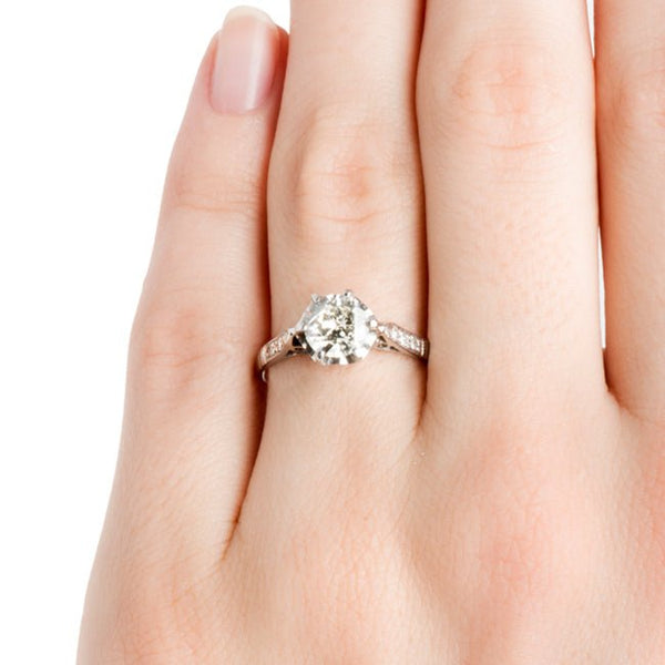 Vintage Classic Solitaire Diamond Engagement Ring