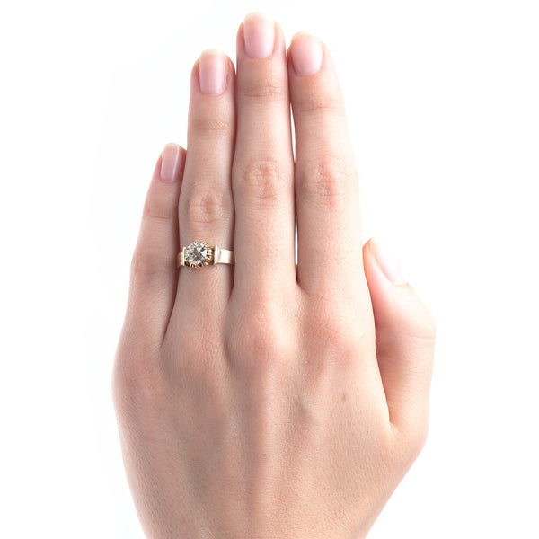 Charming Victorian Solitaire Ring with Warm Tone Diamond | St. Cloud from Trumpet & Horn