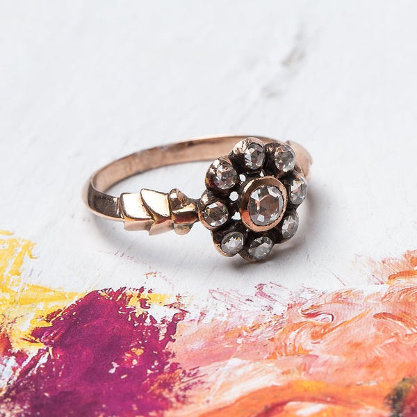 Vintage Inspired Halo Ring Reminiscent of Victorian Times | Stonebridge from Trumpet & Horn