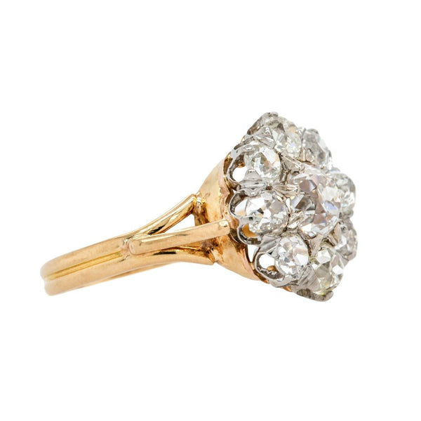 Beautiful Belle Epoch Diamond Cluster Engagement Ring | Strasbourg