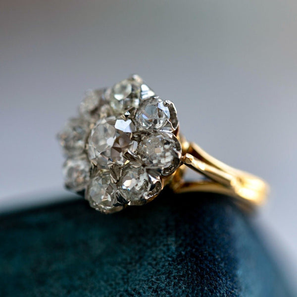 Beautiful Belle Epoch Diamond Cluster Engagement Ring | Strasbourg