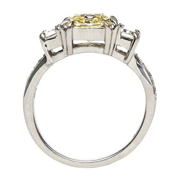 Sunny Springs Vintage Fancy Yellow Diamond Engagement Ring from Trumpet & Horn
