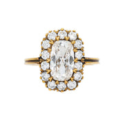 Stunning Elongated Cushion Diamond Halo Engagement Ring | Terrace Park