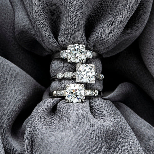 Bright White Diamond Art Deco Engagement Ring | Foxham