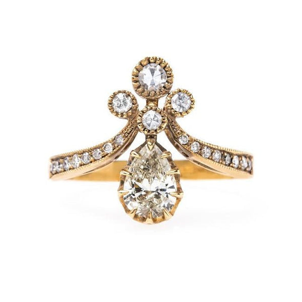 Yellow Gold Tiara Ring Custom 10015167