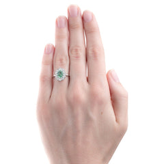 Perfectly Proportioned Tourmaline and Diamond Halo Ring | Braswell from Trumpet & Horn