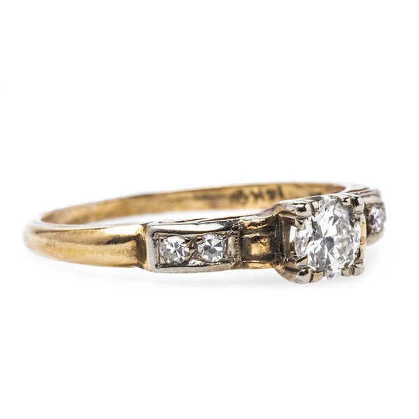 Timeless Mixed Metal Retro Diamond Engagement Ring | Tremont from Trumpet & Horn