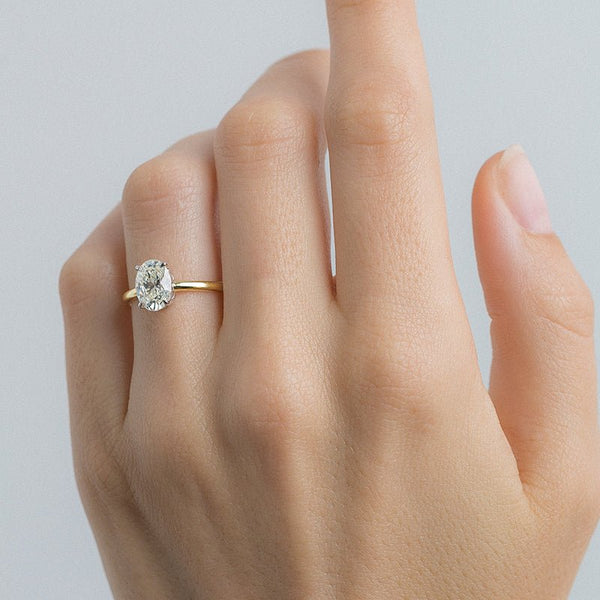 Timeless Oval Cut Minimalist Solitaire Engagement Ring | Tulum from Trumpet & Horn