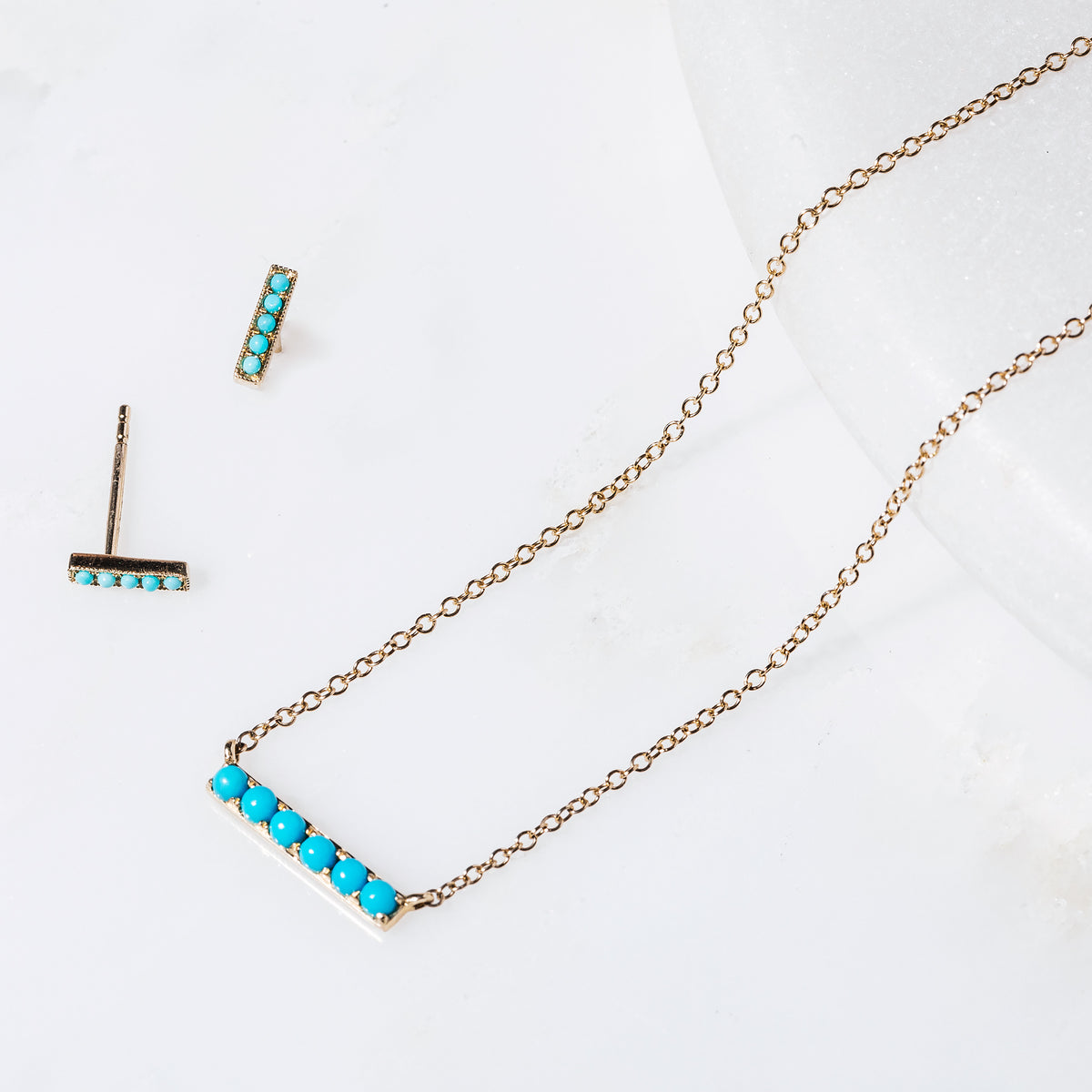 Turquoise Bar Necklace