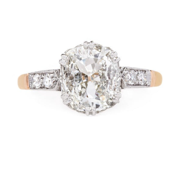 Beautifully Handcrafted Engagement Ring with Cushion Cut Diamond | Union Square from Trumpet & Horn