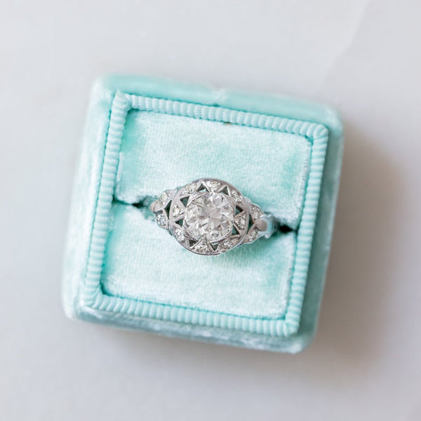 Beautiful and Handcrafted Art Deco Engagement Ring | Hazelmere from Trumpet & Horn
