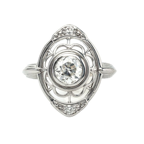 Dahlia vintage Art Deco ring from Trumpet & Horn