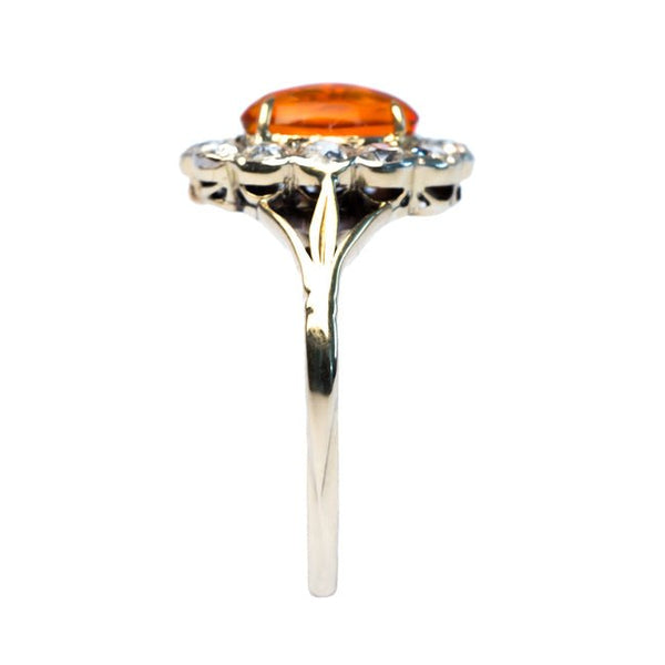 Verbena vintage fire opal and diamond ring from Trumpet & Horn