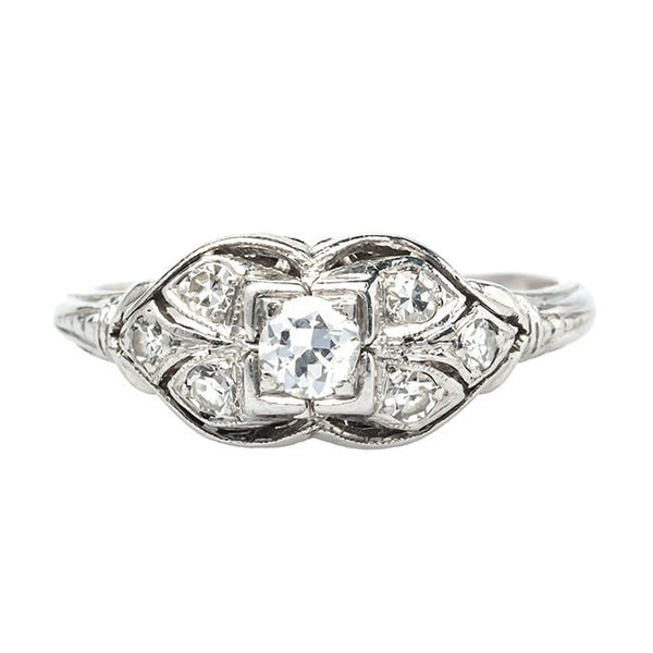 Abbeville vintage Art Deco engagement ring from Trumpet & Horn