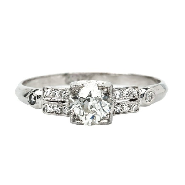 Tinley Park vintage Art Deco diamond engagement ring from Trumpet & Horn