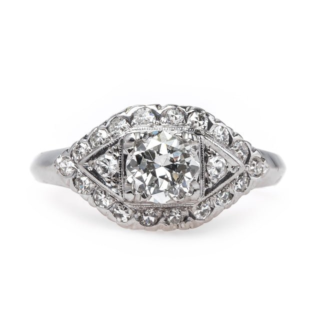 Classic Platinum and Diamond Art Deco Engagement Ring | Bromley from Trumpet & Horn