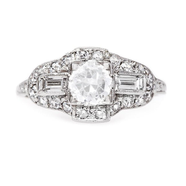 Exceptionally White Diamond Art Deco Ring | Colchester from Trumpet & Horn