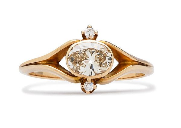 vintage art nouveau gold engagement ring