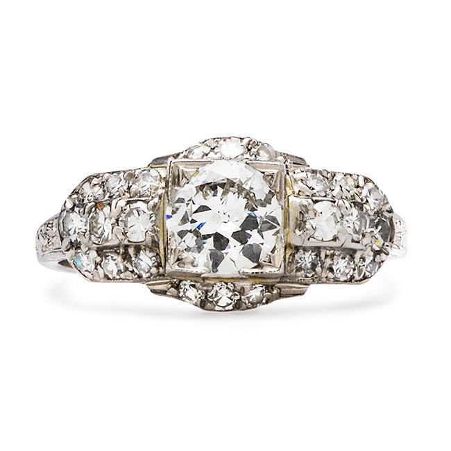 Art Deco Diamond Wedding Engagement Ring | Livingston from Trumpet & Horn