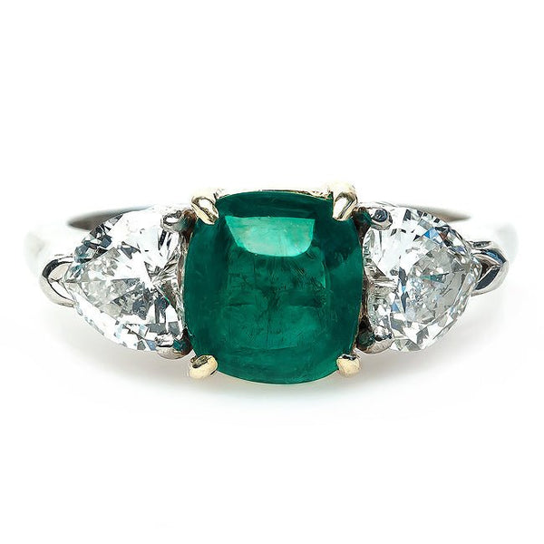 Vintage Emerald and Diamond Engagement Ring | Mint Julep from Trumpet & Horn