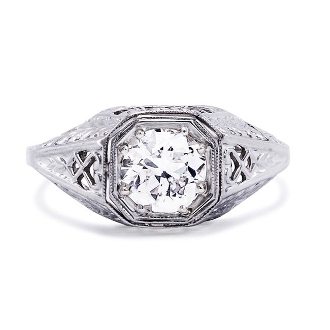 Art Deco Diamond Engagement Wedding Ring | Oak Hill from Trumpet & Horn