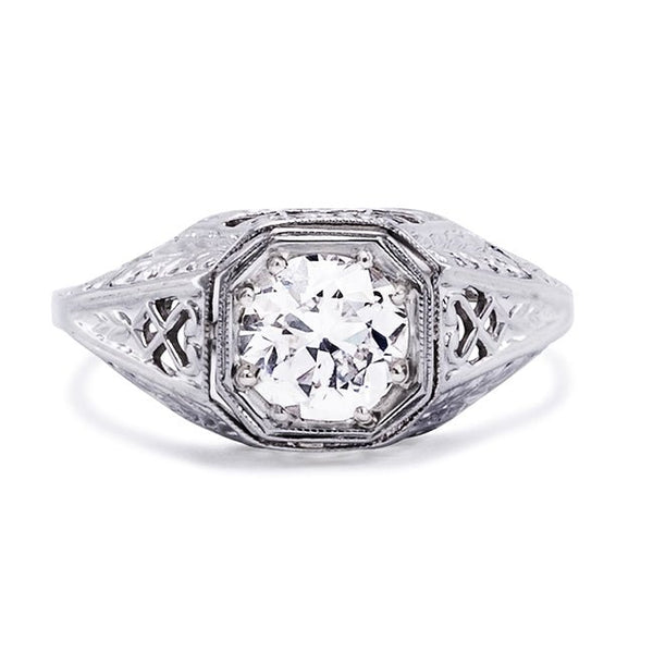 Art Deco Diamond Engagement Wedding Ring | Oak Hill from Trumpet & Horn