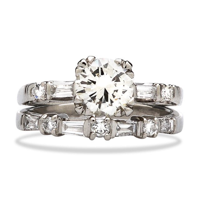 Vintage Wedding Ring Set, Oval Emerald Ring Rose Gold Promise Antique  Emerald Ring | Benati