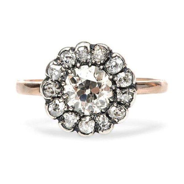 Vintage Edwardian Diamond Halo Engagement Ring