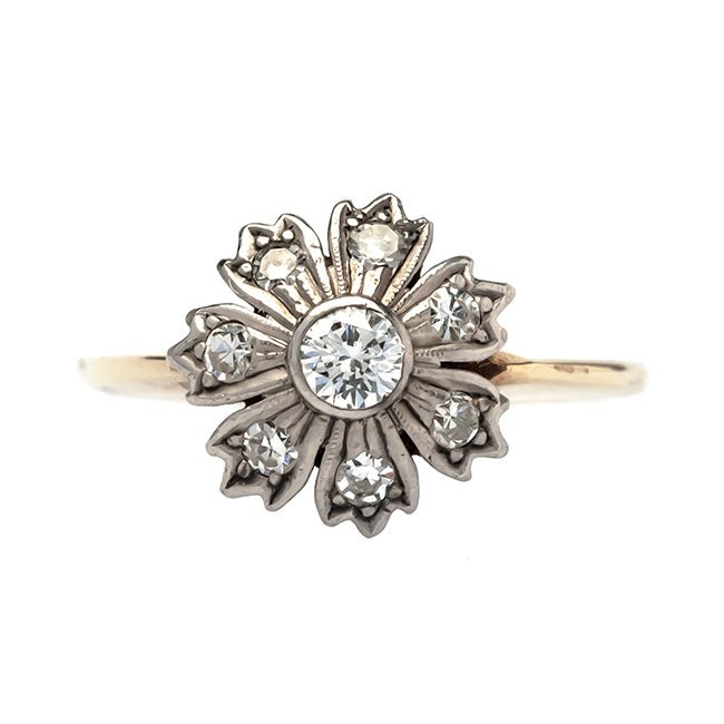 Goldwater vintage flower ring from Trumpet & Horn