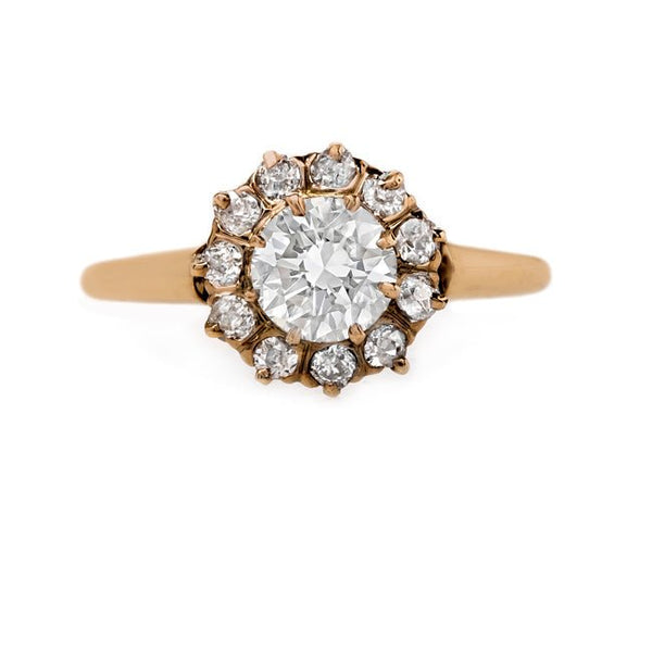 Classic Yellow Gold Halo Style Engagement Ring | Yardley from Trumpet & Horn
