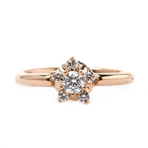 Vintage Inspired 18K Rose Gold Ring with Single Star | Degas from Trumpet & Horn