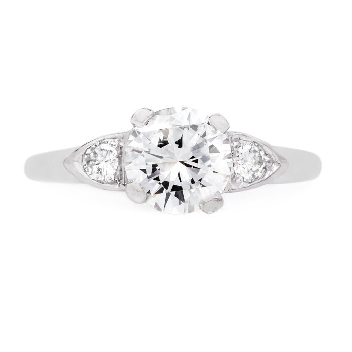 Beautifully Tapering Round Brilliant Cut Diamond Engagement Ring | Grandview from Trumpet & Horn