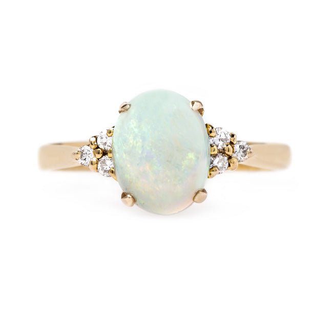 Dreamy Cabochon Opal and Diamond Ring | Foxcroft from Trumpet & Horn