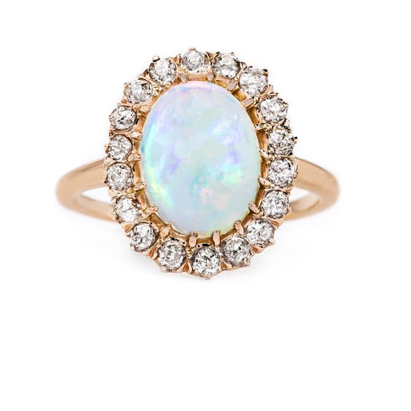 Loveliest Opal and Diamond Halo Ring | Shandwick from Trumpet & Horn