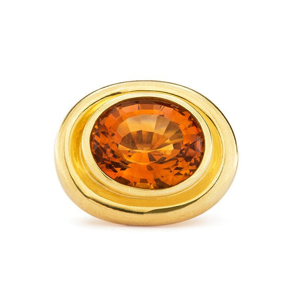 orange citrine ring